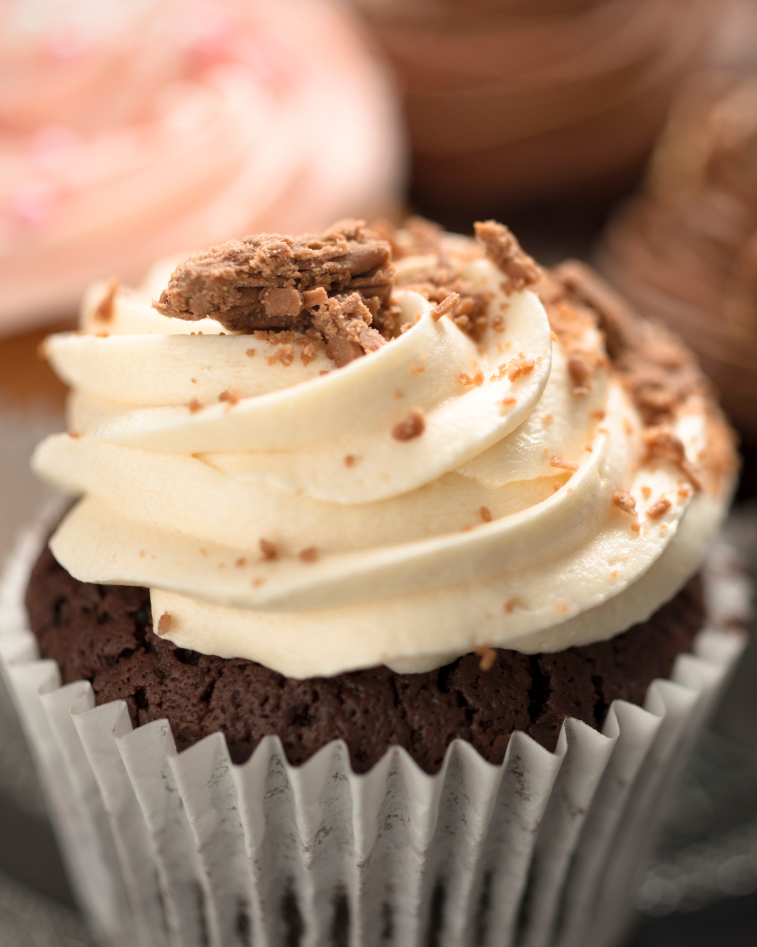 Cupcake de chocolate con crema